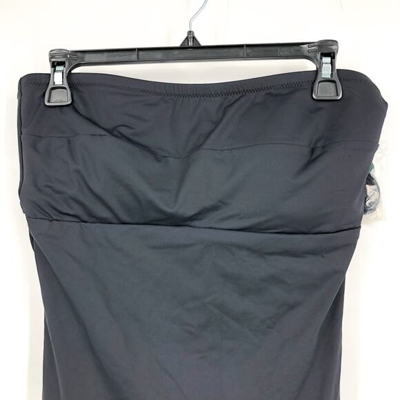 TOMMY BAHAMA Palm Modern Bandeau One Piece Swimsuit Size 8 Black Cut Out NWT - Picture 5 of 10